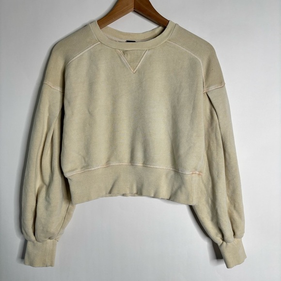 Free People Crewneck Sweater Tan size XS - Picture 1 of 8